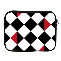 Survace Floor Plaid Bleck Red White Apple Ipad 2/3/4 Zipper Cases by Mariart