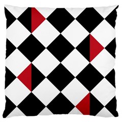 Survace Floor Plaid Bleck Red White Standard Flano Cushion Case (two Sides) by Mariart