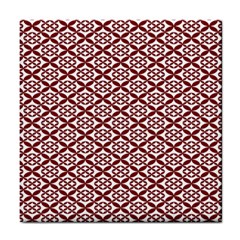 Pattern Kawung Star Line Plaid Flower Floral Red Tile Coasters