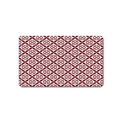 Pattern Kawung Star Line Plaid Flower Floral Red Magnet (name Card) by Mariart