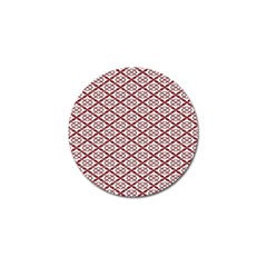 Pattern Kawung Star Line Plaid Flower Floral Red Golf Ball Marker (4 Pack) by Mariart