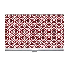 Pattern Kawung Star Line Plaid Flower Floral Red Business Card Holders by Mariart