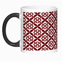 Pattern Kawung Star Line Plaid Flower Floral Red Morph Mugs by Mariart