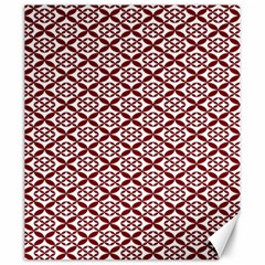 Pattern Kawung Star Line Plaid Flower Floral Red Canvas 20  X 24   by Mariart