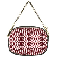 Pattern Kawung Star Line Plaid Flower Floral Red Chain Purses (one Side)  by Mariart