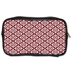 Pattern Kawung Star Line Plaid Flower Floral Red Toiletries Bags 2-side by Mariart