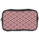 Pattern Kawung Star Line Plaid Flower Floral Red Toiletries Bags 2-Side Back