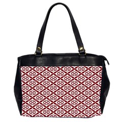 Pattern Kawung Star Line Plaid Flower Floral Red Office Handbags (2 Sides)  by Mariart