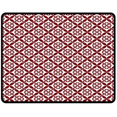 Pattern Kawung Star Line Plaid Flower Floral Red Double Sided Fleece Blanket (medium) 