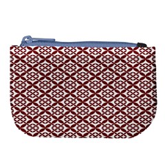 Pattern Kawung Star Line Plaid Flower Floral Red Large Coin Purse by Mariart