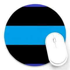 Tomboy Playboy Flag Blue Black Mline Round Mousepads by Mariart