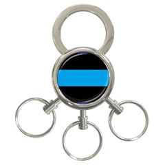 Tomboy Playboy Flag Blue Black Mline 3-ring Key Chains by Mariart