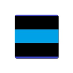 Tomboy Playboy Flag Blue Black Mline Square Magnet by Mariart