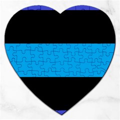 Tomboy Playboy Flag Blue Black Mline Jigsaw Puzzle (heart) by Mariart