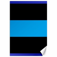 Tomboy Playboy Flag Blue Black Mline Canvas 20  X 30   by Mariart