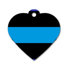 Tomboy Playboy Flag Blue Black Mline Dog Tag Heart (one Side)