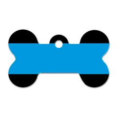 Tomboy Playboy Flag Blue Black Mline Dog Tag Bone (one Side) by Mariart