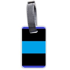 Tomboy Playboy Flag Blue Black Mline Luggage Tags (one Side)  by Mariart