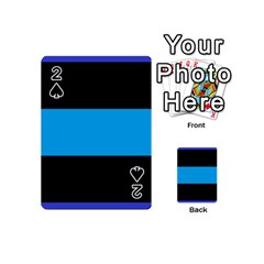 Tomboy Playboy Flag Blue Black Mline Playing Cards 54 (mini)  by Mariart