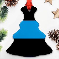 Tomboy Playboy Flag Blue Black Mline Christmas Tree Ornament (two Sides) by Mariart