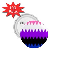 Sychnogender Techno Genderfluid Flags Wave Waves Chevron 1 75  Buttons (100 Pack) 