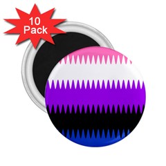 Sychnogender Techno Genderfluid Flags Wave Waves Chevron 2 25  Magnets (10 Pack)  by Mariart