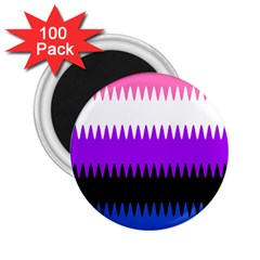 Sychnogender Techno Genderfluid Flags Wave Waves Chevron 2 25  Magnets (100 Pack) 