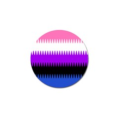 Sychnogender Techno Genderfluid Flags Wave Waves Chevron Golf Ball Marker by Mariart