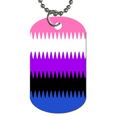 Sychnogender Techno Genderfluid Flags Wave Waves Chevron Dog Tag (two Sides) by Mariart