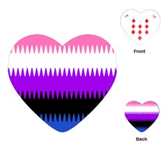 Sychnogender Techno Genderfluid Flags Wave Waves Chevron Playing Cards (heart)  by Mariart