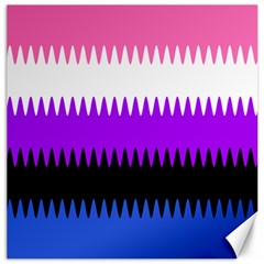 Sychnogender Techno Genderfluid Flags Wave Waves Chevron Canvas 12  X 12   by Mariart