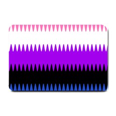 Sychnogender Techno Genderfluid Flags Wave Waves Chevron Small Doormat  by Mariart