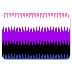 Sychnogender Techno Genderfluid Flags Wave Waves Chevron Large Doormat 