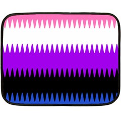 Sychnogender Techno Genderfluid Flags Wave Waves Chevron Double Sided Fleece Blanket (mini) 