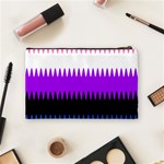 Sychnogender Techno Genderfluid Flags Wave Waves Chevron Cosmetic Bag (Medium)  Back