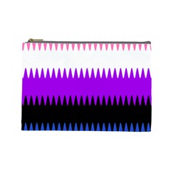 Sychnogender Techno Genderfluid Flags Wave Waves Chevron Cosmetic Bag (large)  by Mariart