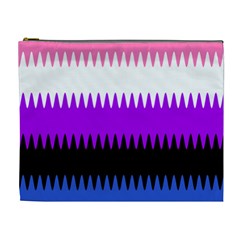 Sychnogender Techno Genderfluid Flags Wave Waves Chevron Cosmetic Bag (xl) by Mariart