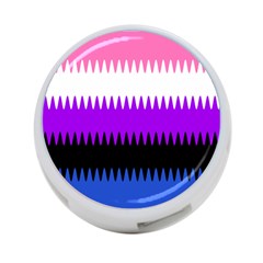 Sychnogender Techno Genderfluid Flags Wave Waves Chevron 4-port Usb Hub (one Side) by Mariart