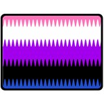 Sychnogender Techno Genderfluid Flags Wave Waves Chevron Fleece Blanket (Large)  80 x60  Blanket Front