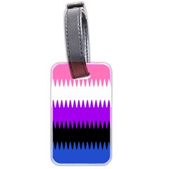 Sychnogender Techno Genderfluid Flags Wave Waves Chevron Luggage Tags (two Sides) by Mariart