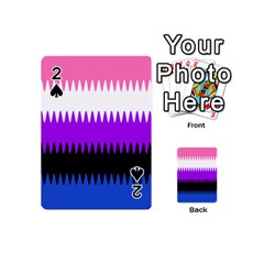 Sychnogender Techno Genderfluid Flags Wave Waves Chevron Playing Cards 54 (mini) 