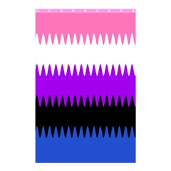 Sychnogender Techno Genderfluid Flags Wave Waves Chevron Shower Curtain 48  X 72  (small)  by Mariart