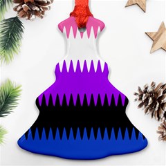 Sychnogender Techno Genderfluid Flags Wave Waves Chevron Ornament (christmas Tree) 