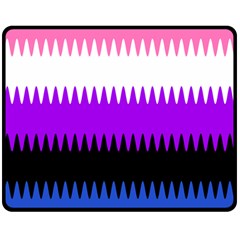 Sychnogender Techno Genderfluid Flags Wave Waves Chevron Double Sided Fleece Blanket (medium)  by Mariart