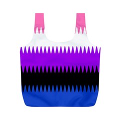 Sychnogender Techno Genderfluid Flags Wave Waves Chevron Full Print Recycle Bags (m)  by Mariart