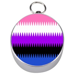 Sychnogender Techno Genderfluid Flags Wave Waves Chevron Silver Compasses by Mariart