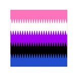 Sychnogender Techno Genderfluid Flags Wave Waves Chevron Small Satin Scarf (Square) Front