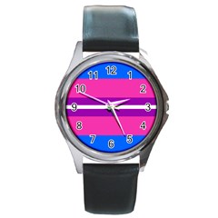 Transgender Flags Round Metal Watch by Mariart