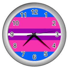 Transgender Flags Wall Clocks (silver) 