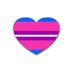 Transgender Flags Rubber Coaster (heart)  by Mariart